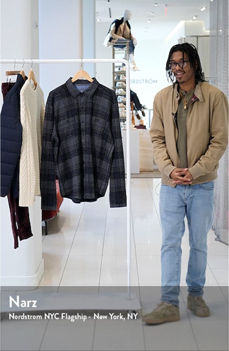 Fireside Huntington Plaid Stretch Flannel Button-Up Shirt, sales video thumbnail