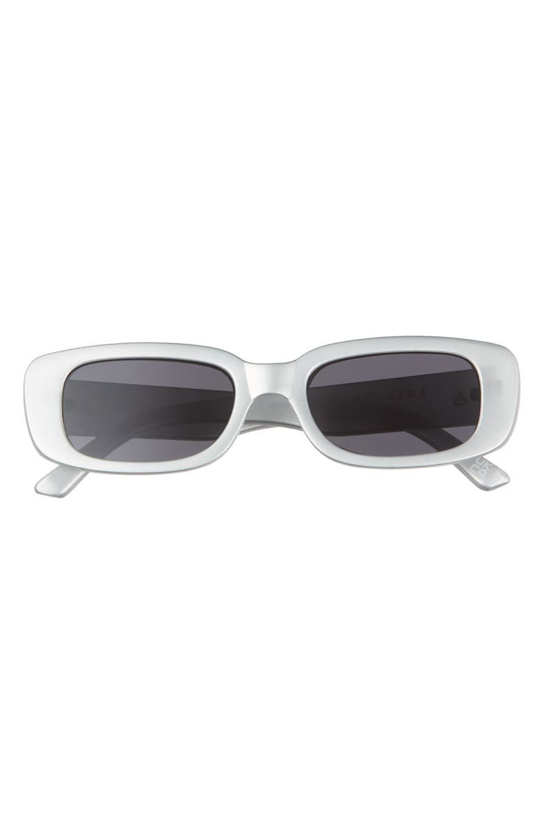 AIRE Ceres 51mm Rectangular Sunglasses, Main, color, Metallic Silver