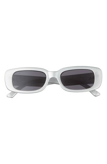 Aire Ceres 51mm Rectangular Sunglasses In Silver