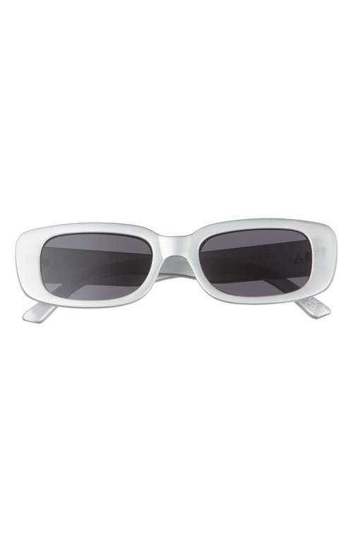 Aire Ceres 51mm Rectangular Sunglasses In Metallic Silver
