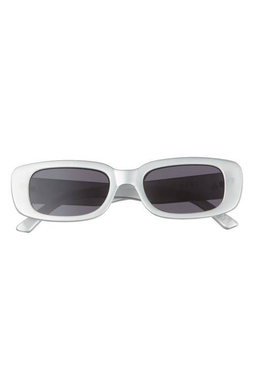 AIRE Ceres 51mm Rectangular Sunglasses in Metallic Silver 