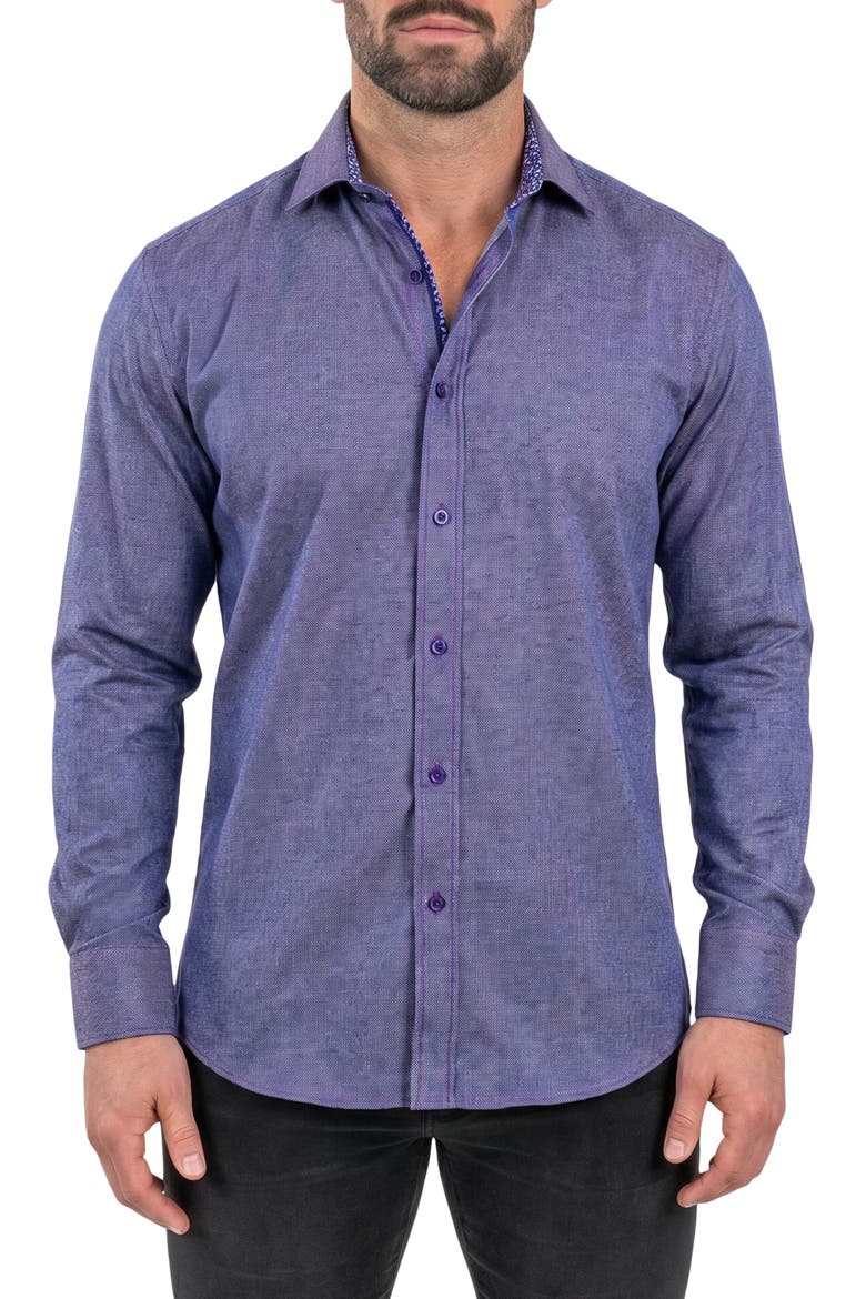 Einstein Contemporary Fit Button-Up Shirt, Main, color, BLUE