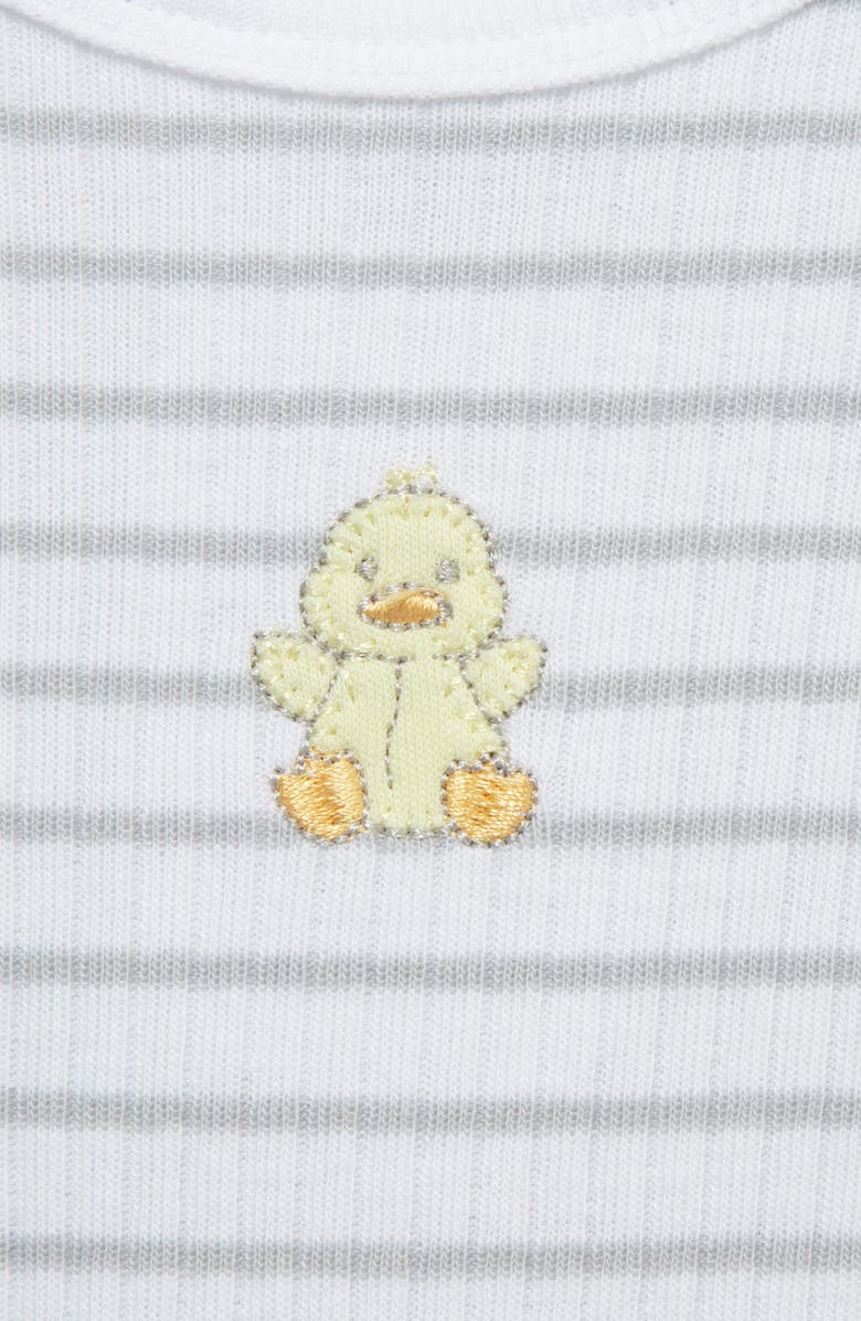 Little Me Ducks Organic Cotton Bodysuit & Pants 5-Piece Set, Alternate, color, 