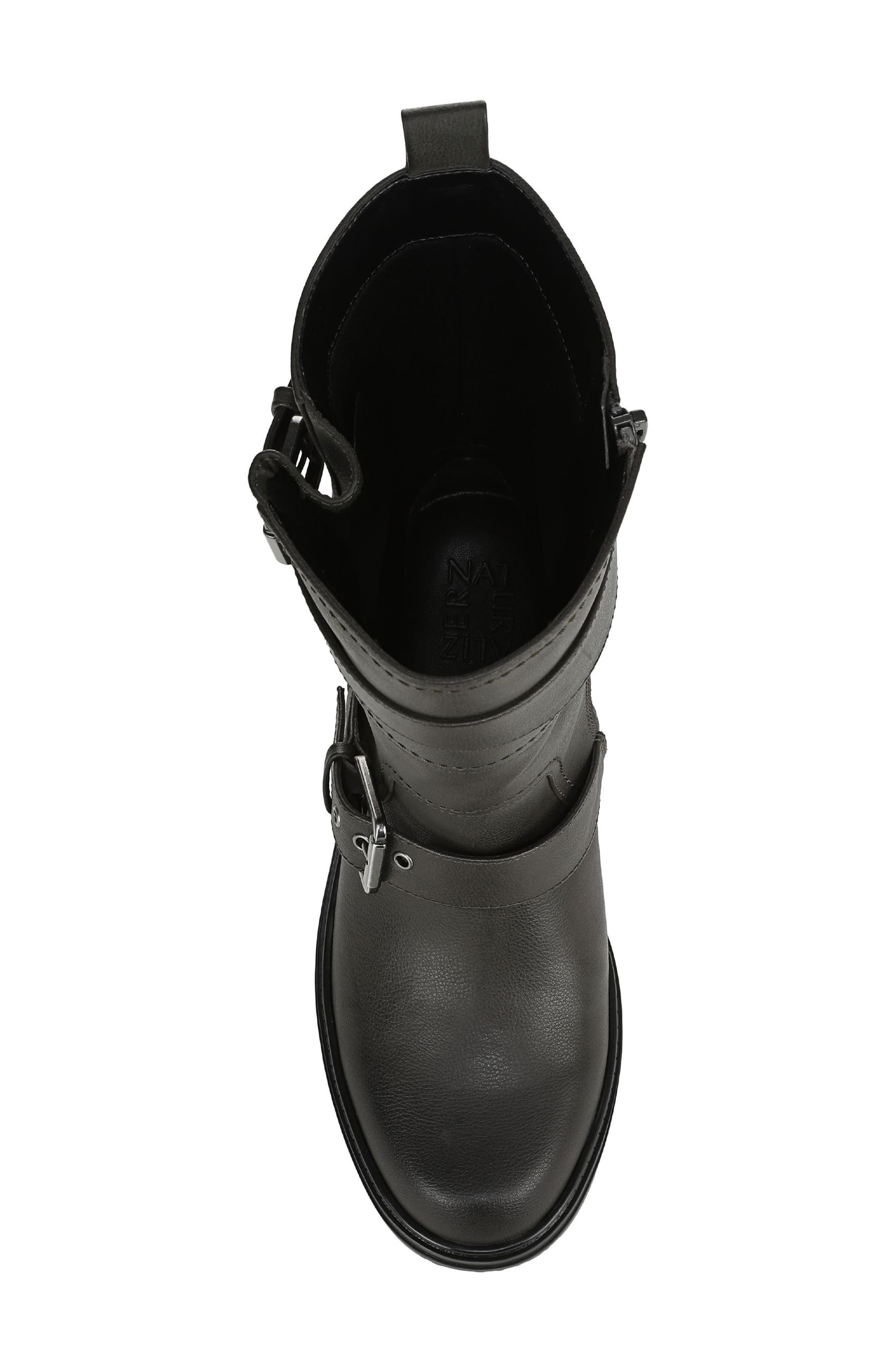 Latoya Faux Leather Boot, Alternate, color, STEELGREY