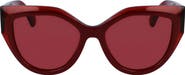 FERRAGAMO Classic Logo 53mm Cat Eye Sunglasses
