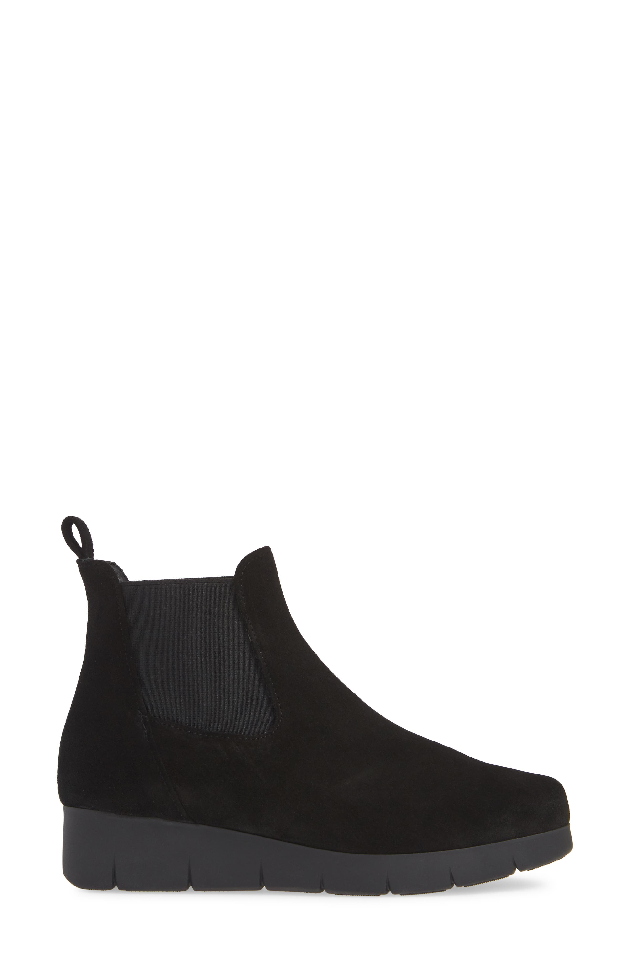 Aimee Water Resistant Chelsea Bootie, Alternate, color, BLACK SUEDE