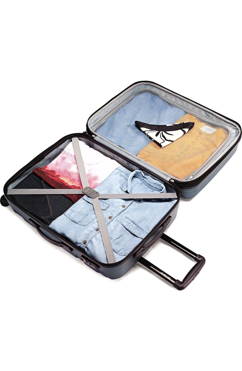 Samsonite Omni PC Checked-Large 28-Inch Hardside Expandable Luggage with Spinner Wheels, Alternate, color, Navy