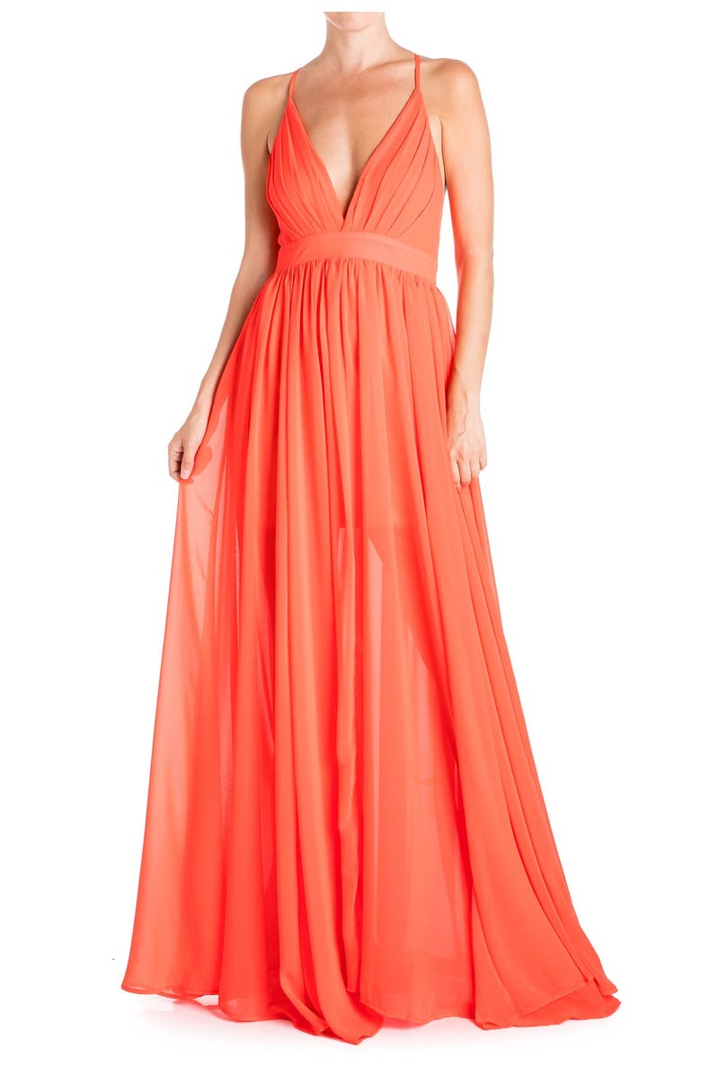 MEGHAN LA Enchanted Garden Maxi Dress, Main, color, 