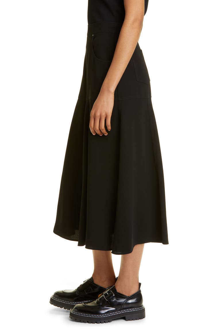 Aerosi A-Line Skirt, Alternate, color, BLACK