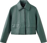 MANGO Sabina Faux Leather Jacket