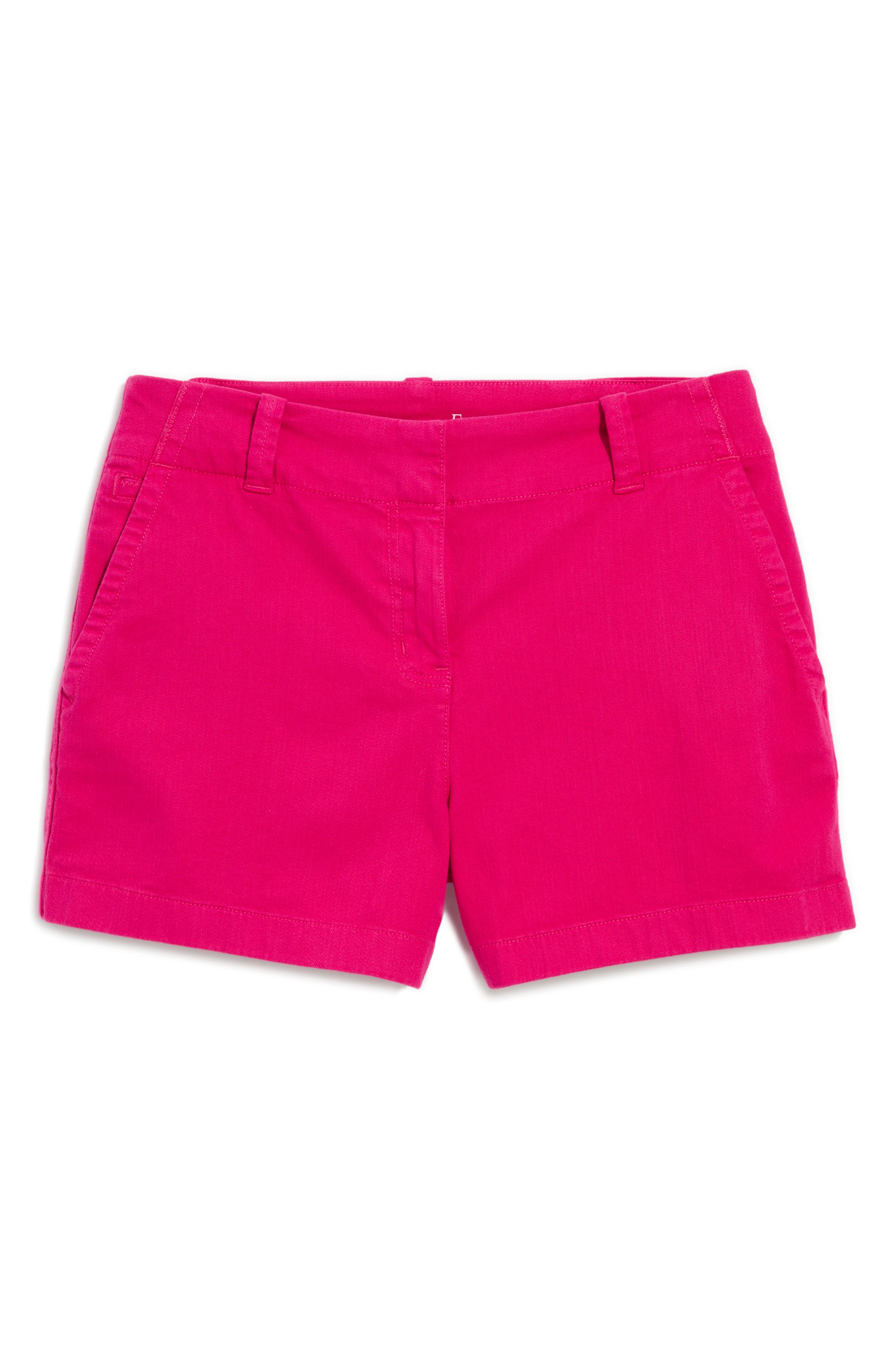 Vineyard Vines Herringbone Stretch Cotton Shorts In Pink