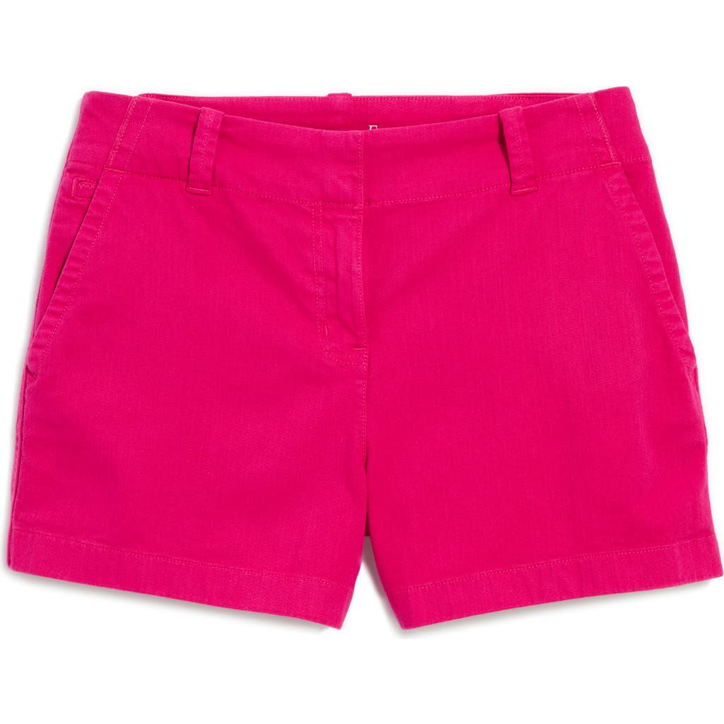 Vineyard Vines Herringbone Stretch Cotton Shorts In Pink