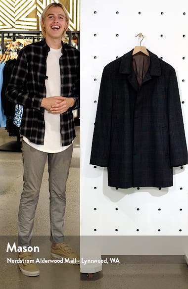 Hart Schaffner Marx Tyler Plaid Wool Blend Topcoat (Men) | Nordstromrack