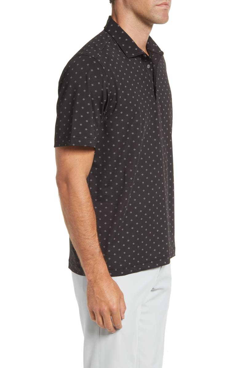 Cutter & Buck Virtue Piqué Tile Print Polo, Alternate, color, Black