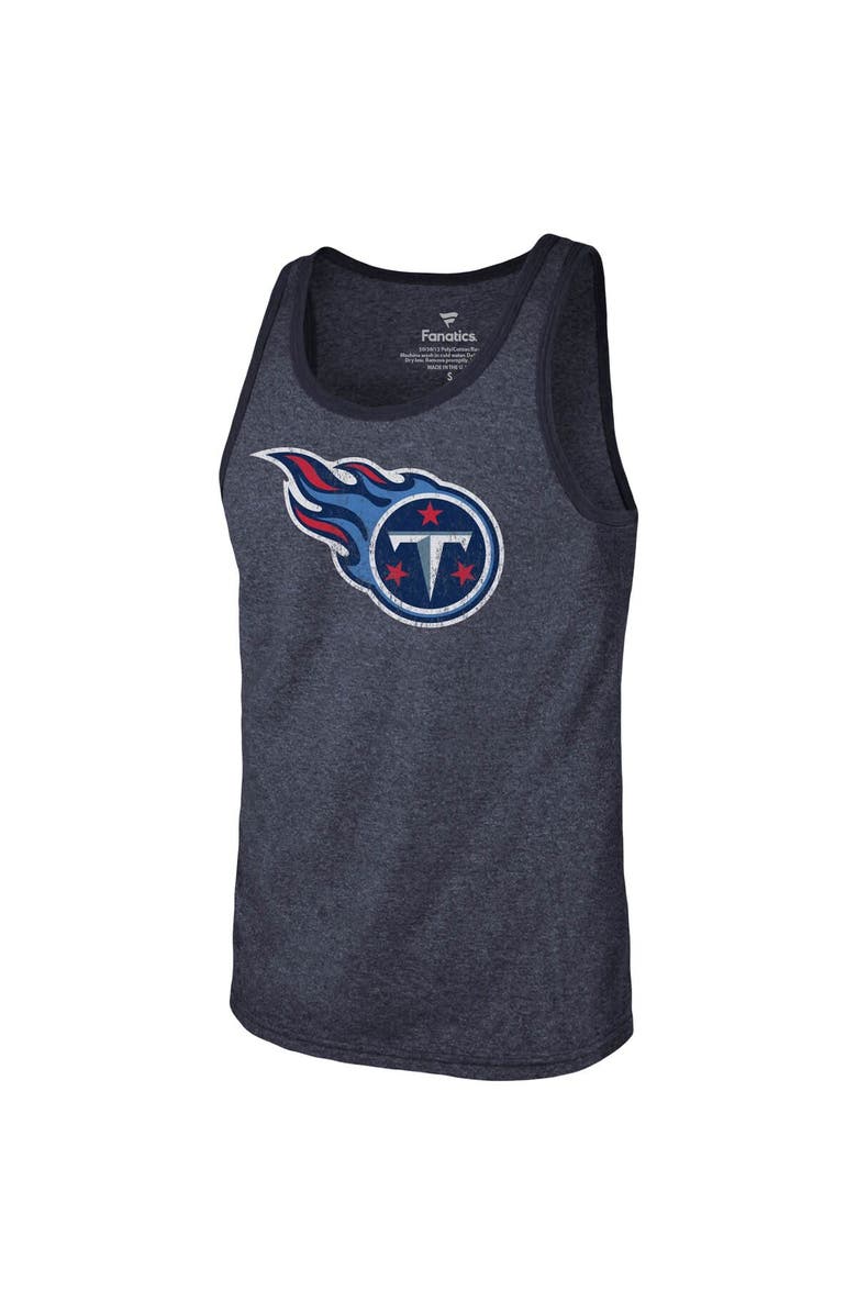 Majestic Threads Men's Majestic Threads Derrick Henry Navy Tennessee Titans Name & Number Tri-Blend Tank Top, Alternate, color, 