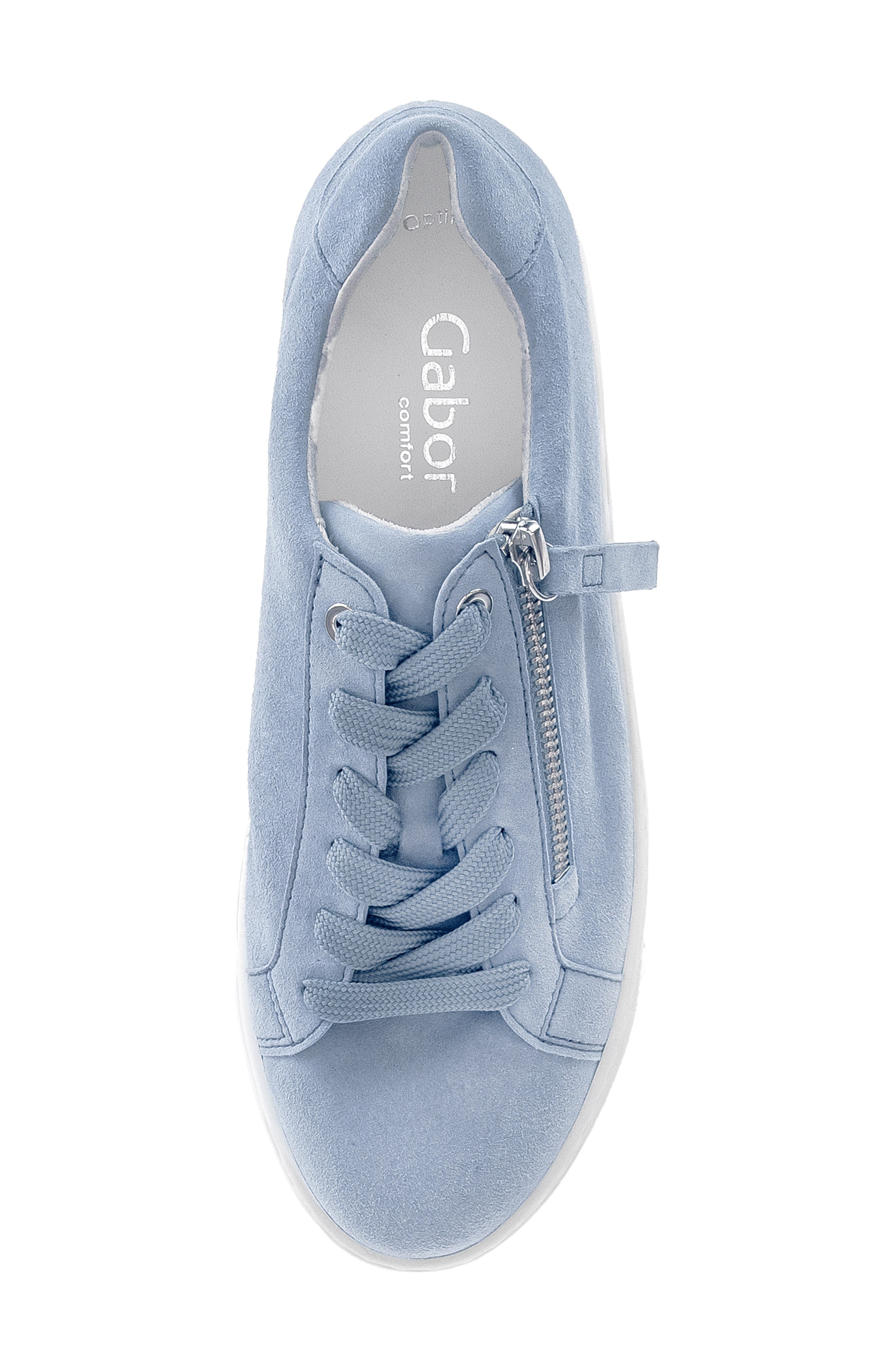 Gabor Low Top Platform Sneaker, Alternate, color, Azur