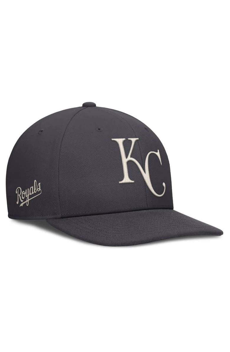 Nike Men's Nike Anthracite Kansas City Royals Statement Pro Snapback Hat, Main, color, 