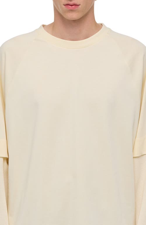 Helmut Lang Double Layer Waffle Stitch Top In White