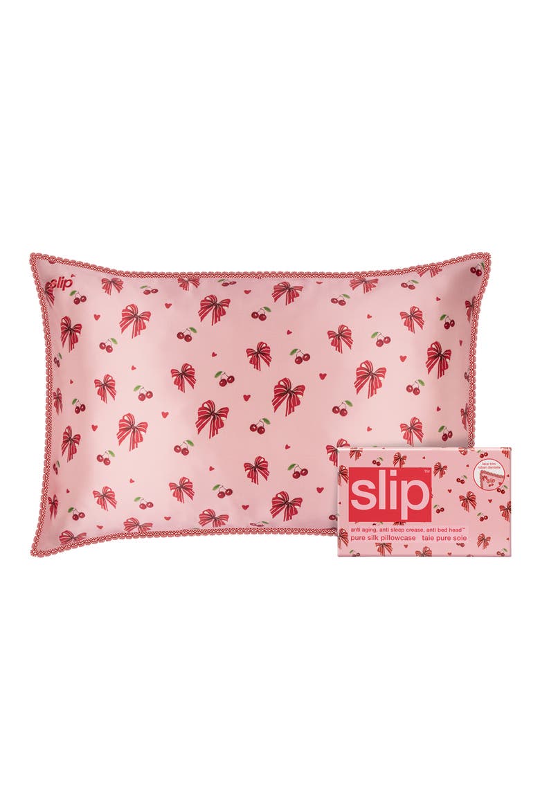 Pure Silk Queen Pillowcase, Main, color, EMMIE
