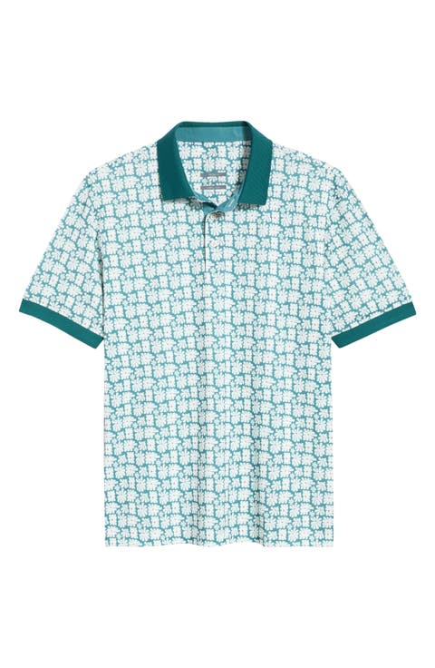 Sun Floral Piqué Performance Golf Polo