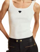 Cynthia Rowley Heart Rib Tank