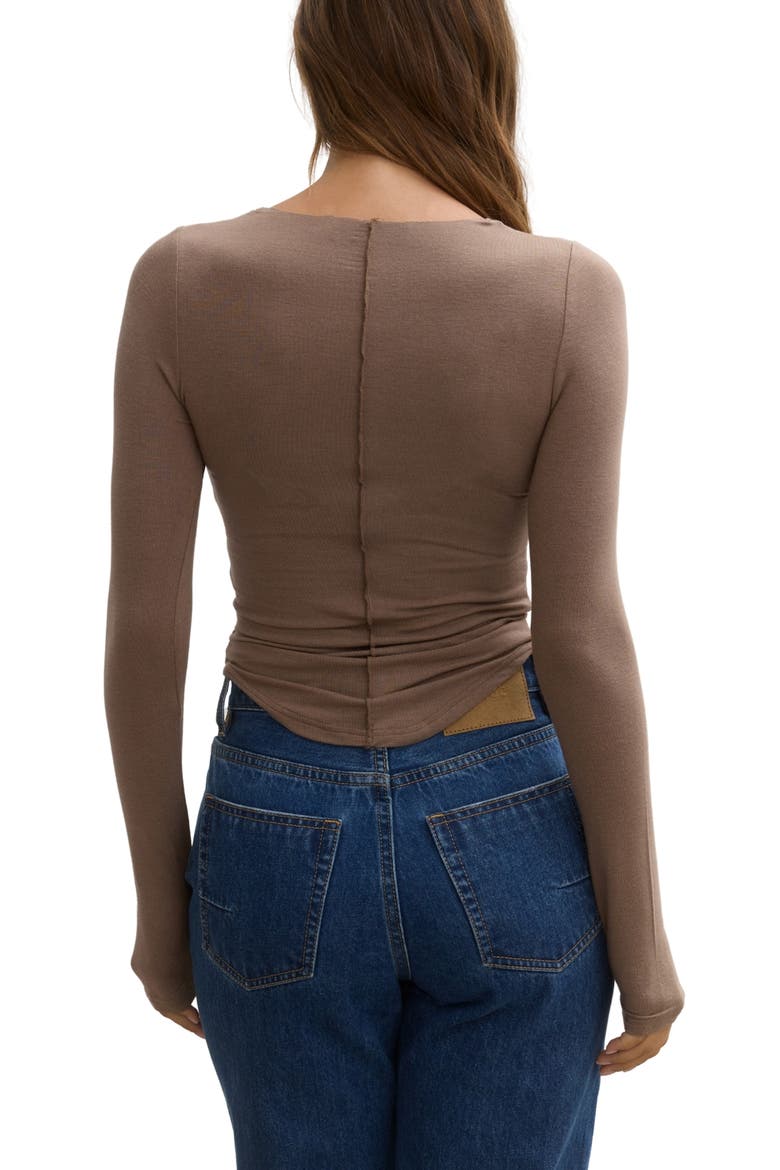 Anisa Long Sleeve Top, Alternate, color, CLAY