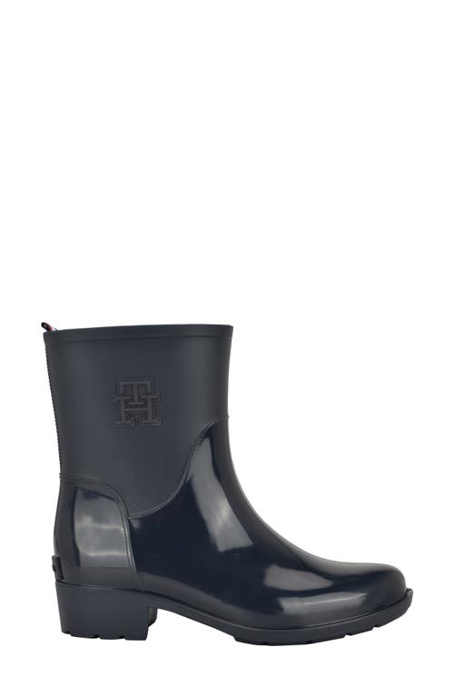 Tommy Hilfiger Crest Rain Boot In Black