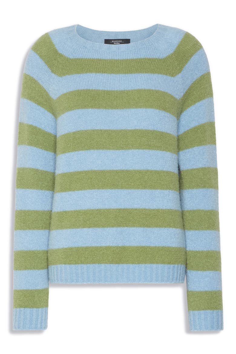 Hiacchi Stripe Crewneck Sweater, Alternate, color, LIGHT BLUE