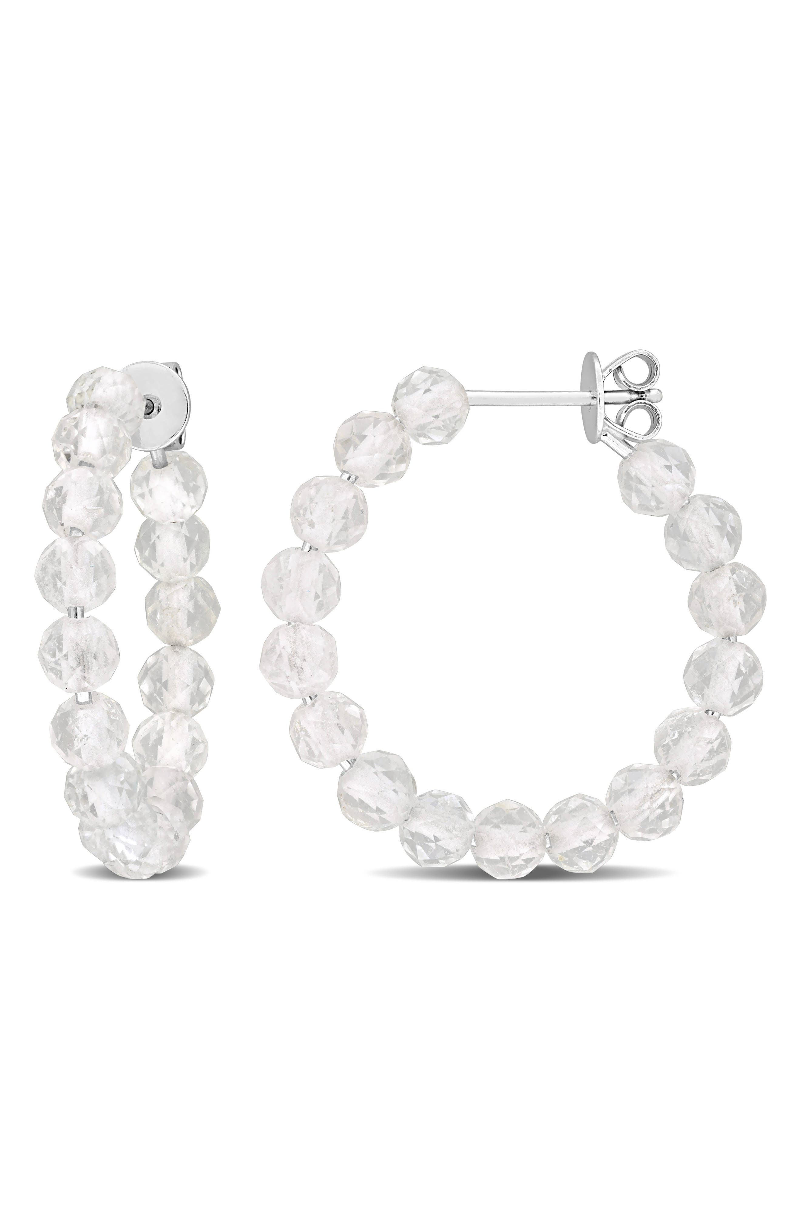 DELMAR Faceted Hoop Earrings