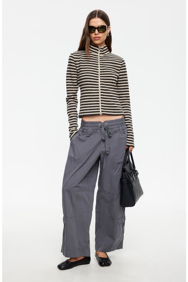 Fever Cotton Cargo Pants, Alternate, color, CHARCOAL