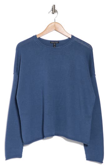 Eileen Fisher Organic Cotton & Tencel® Lyocell Blend Boxy Sweater