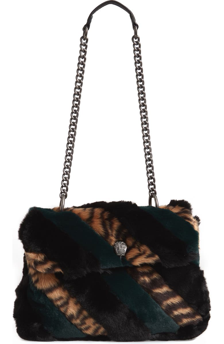 Kurt Geiger London Soho Faux Fur Shoulder Bag, Main, color,