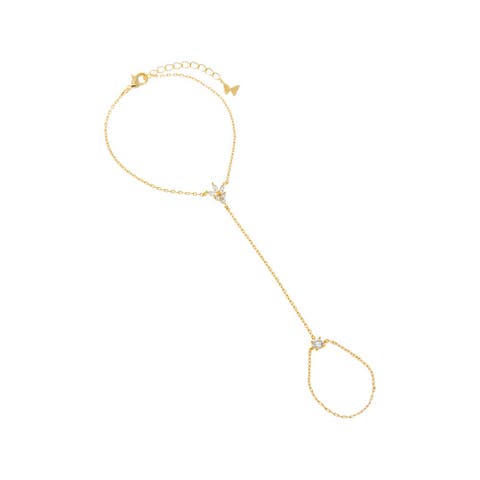 CZ Marquise Cluster Hand Chain