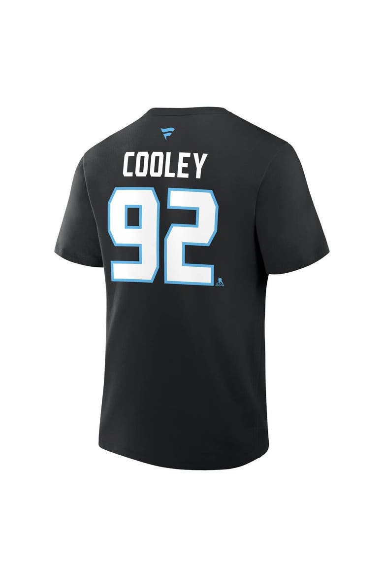 Men's Fanatics Logan Cooley Black Utah Mammoth Authentic Stack Name & Number T-Shirt, Alternate, color, Black