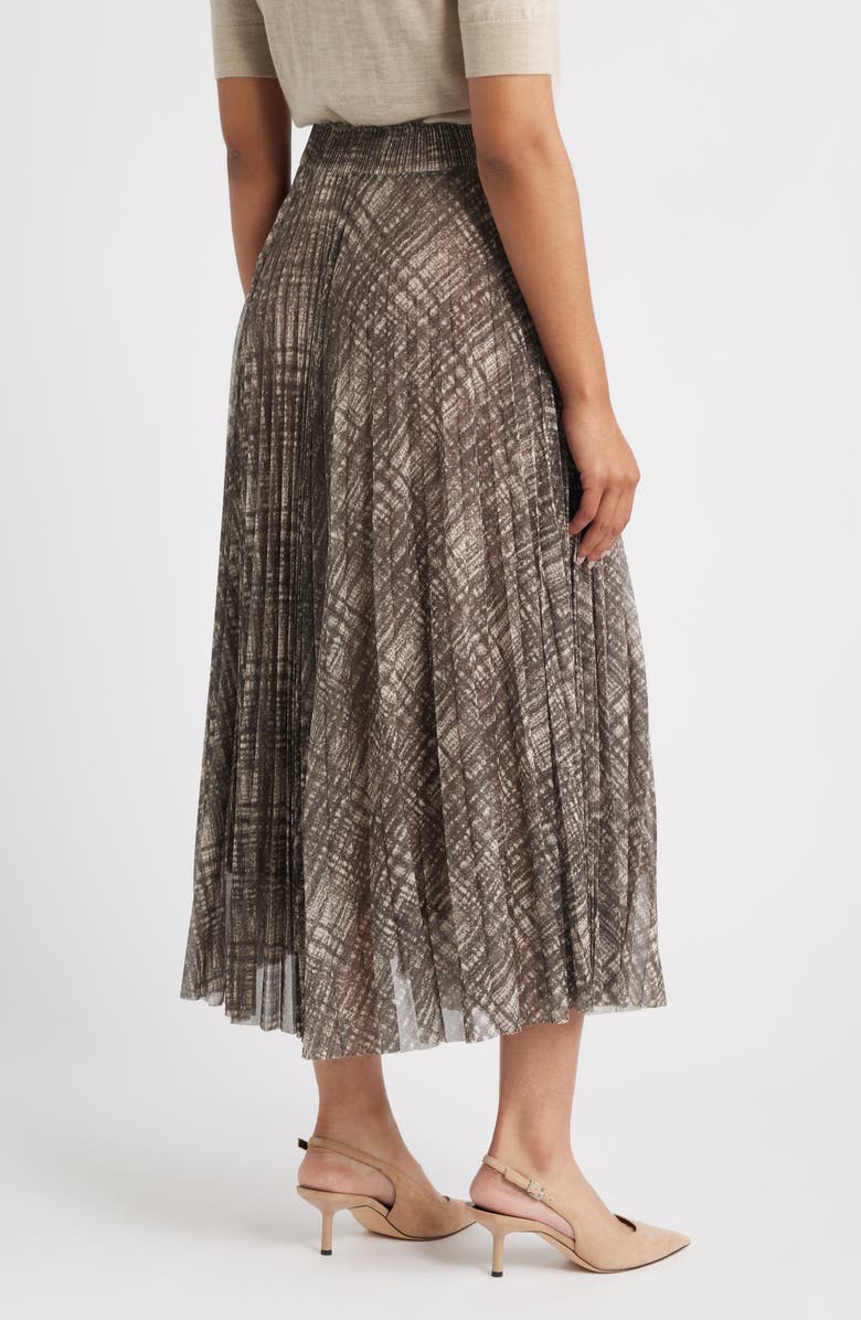BOSS Edrisa Pleated Midi Skirt, Alternate, color, Grey Multi