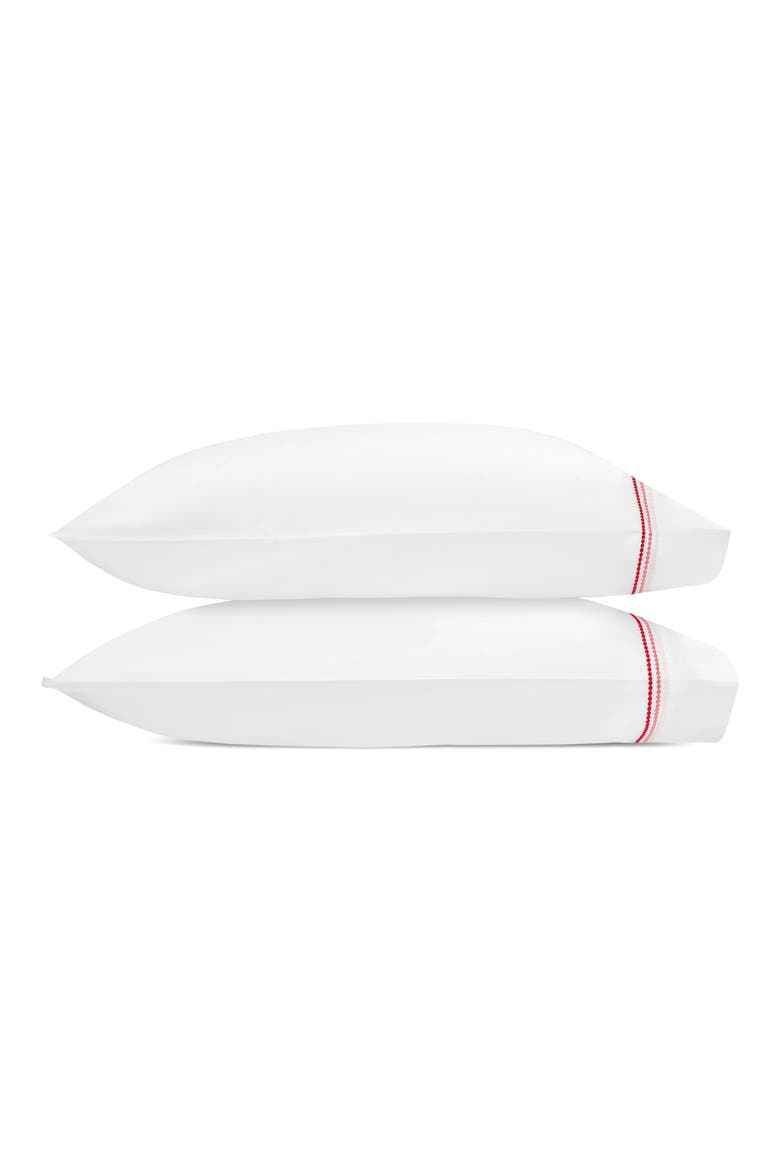 Set of 2 Amara Triple Pearl Embroidered Cotton Pillowcase, Main, color, PARADISE