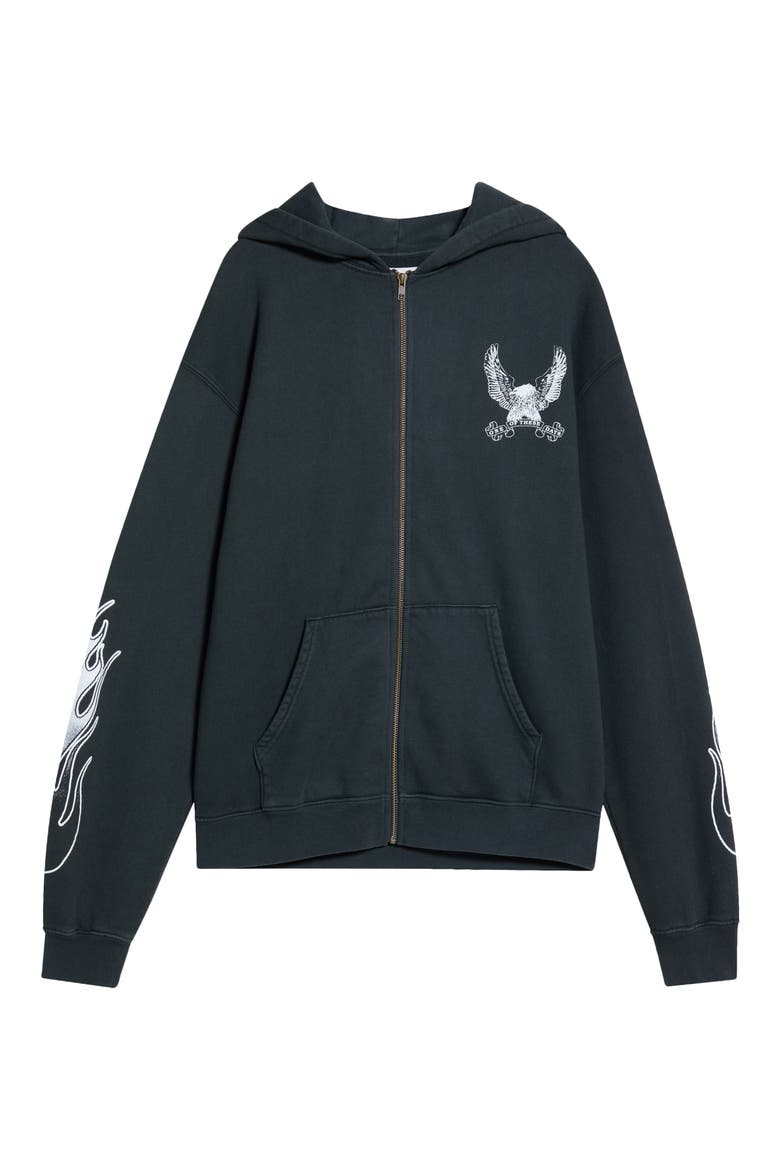 An American Original Cotton Fleece Zip Hoodie, Alternate, color, SUN FADED BLACK
