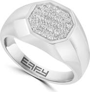 EFFY Sterling Silver Diamond Heptagon Ring