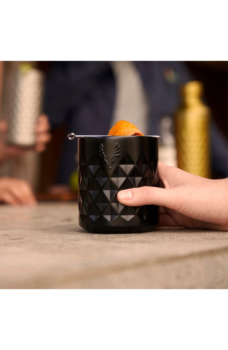 Viski Paragon Stainless Steel Rocks Tumbler, Alternate, color, Obsidian