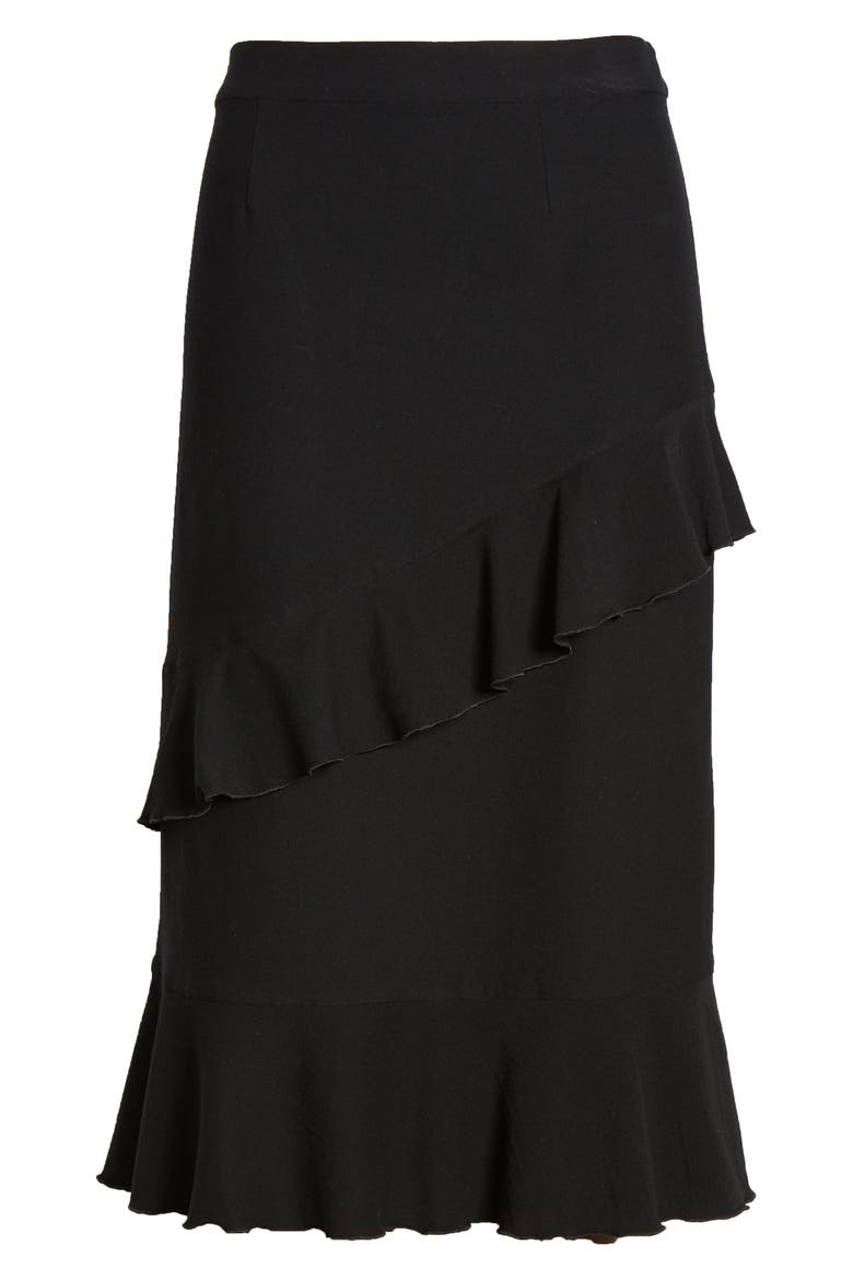 Ruffle Skirt, Alternate, color, BLACK