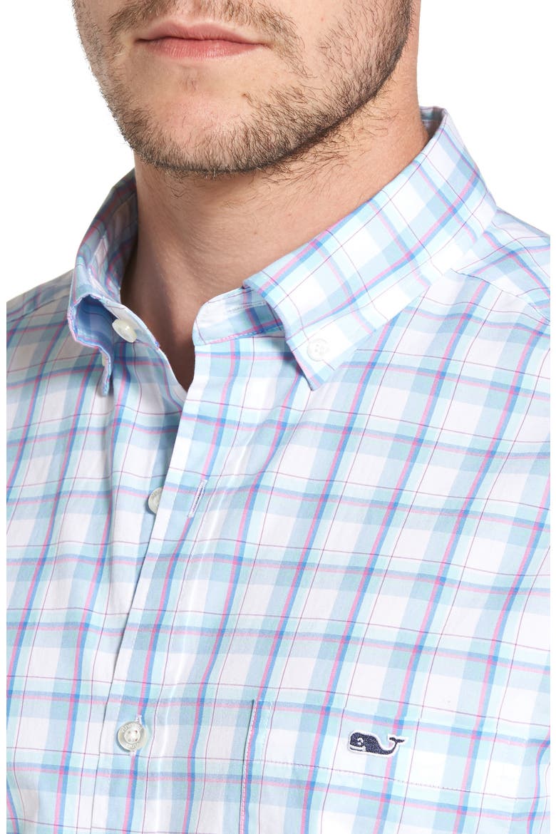 Plaid Classic Fit Sport Shirt, Alternate, color, JAKE BLUE
