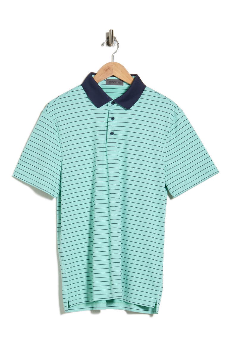 Herringbone Stripe Performance Polo, Alternate, color, CLOVER