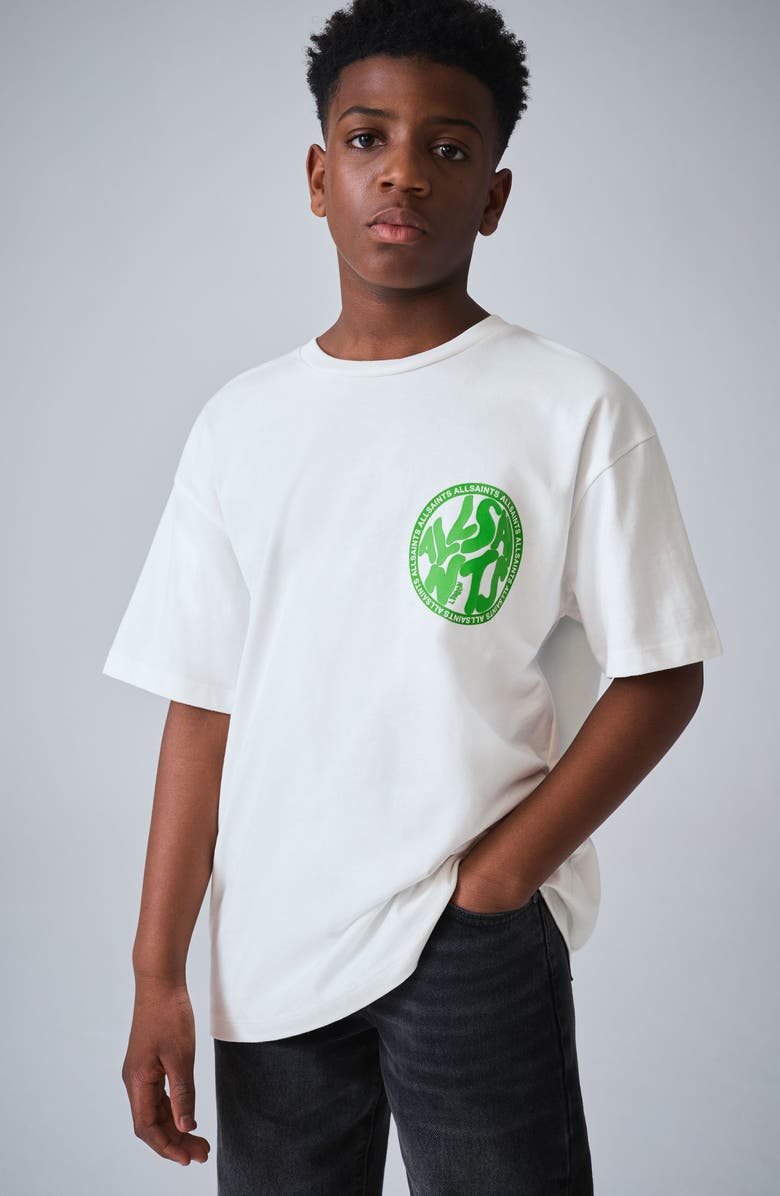 smALLSAINTS by ALLSAINTS Kids' Distortion Orlando Cotton Graphic T-Shirt, Alternate, color, White