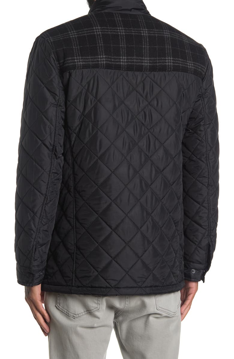 Cole Haan Signature COLE HAAN Mixed Media Water Resistant Diamond Quilted Jacket, Alternate, color, 