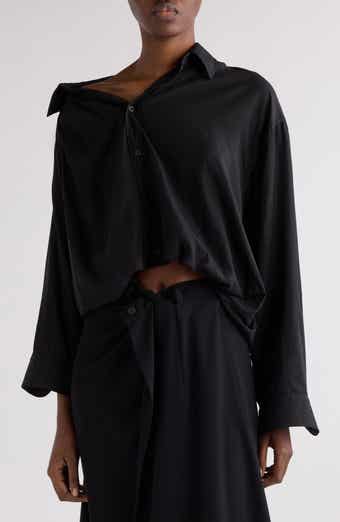 One-Shoulder Button-Up Shirt