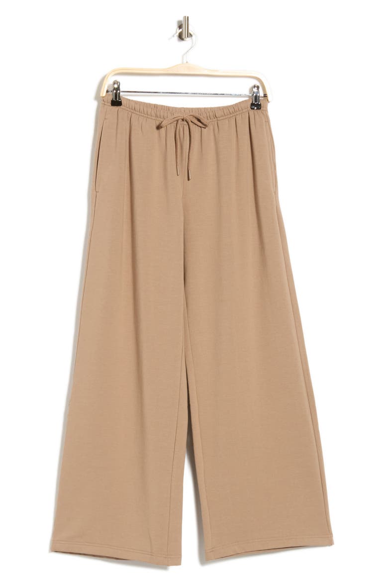 Wide Leg Fleece Pants, Alternate, color, BROWN TRAIL