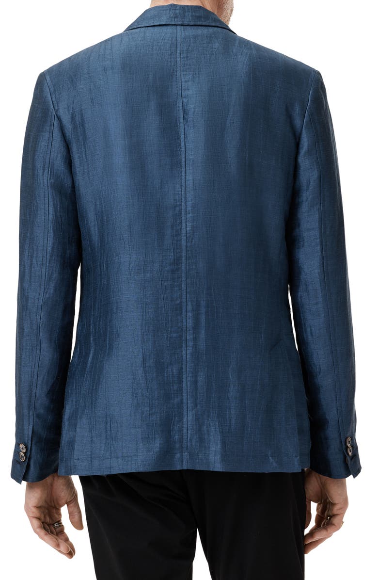 John Varvatos Allen Slim Fit Linen Blend Blazer, Alternate, color, Lake Blue