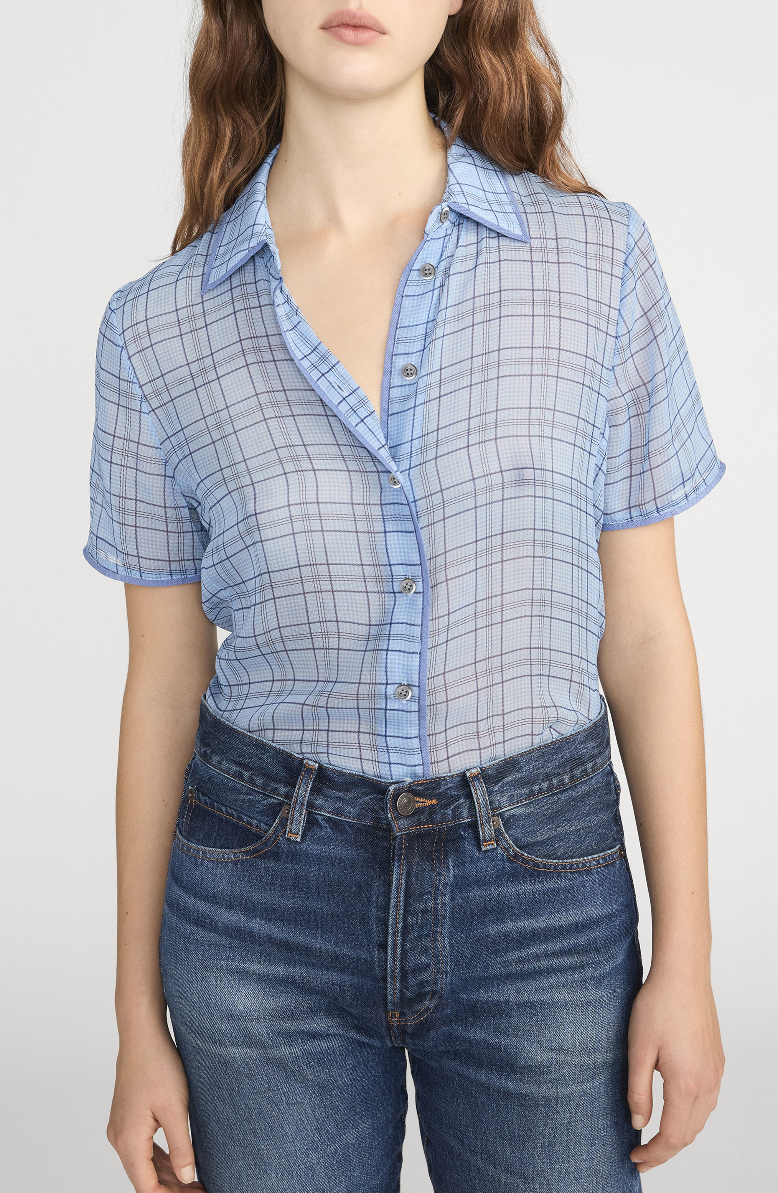 The Essential Plaid Silk Button-Up Shirt