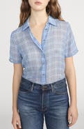 FRAME The Essential Plaid Silk Button-Up Shirt