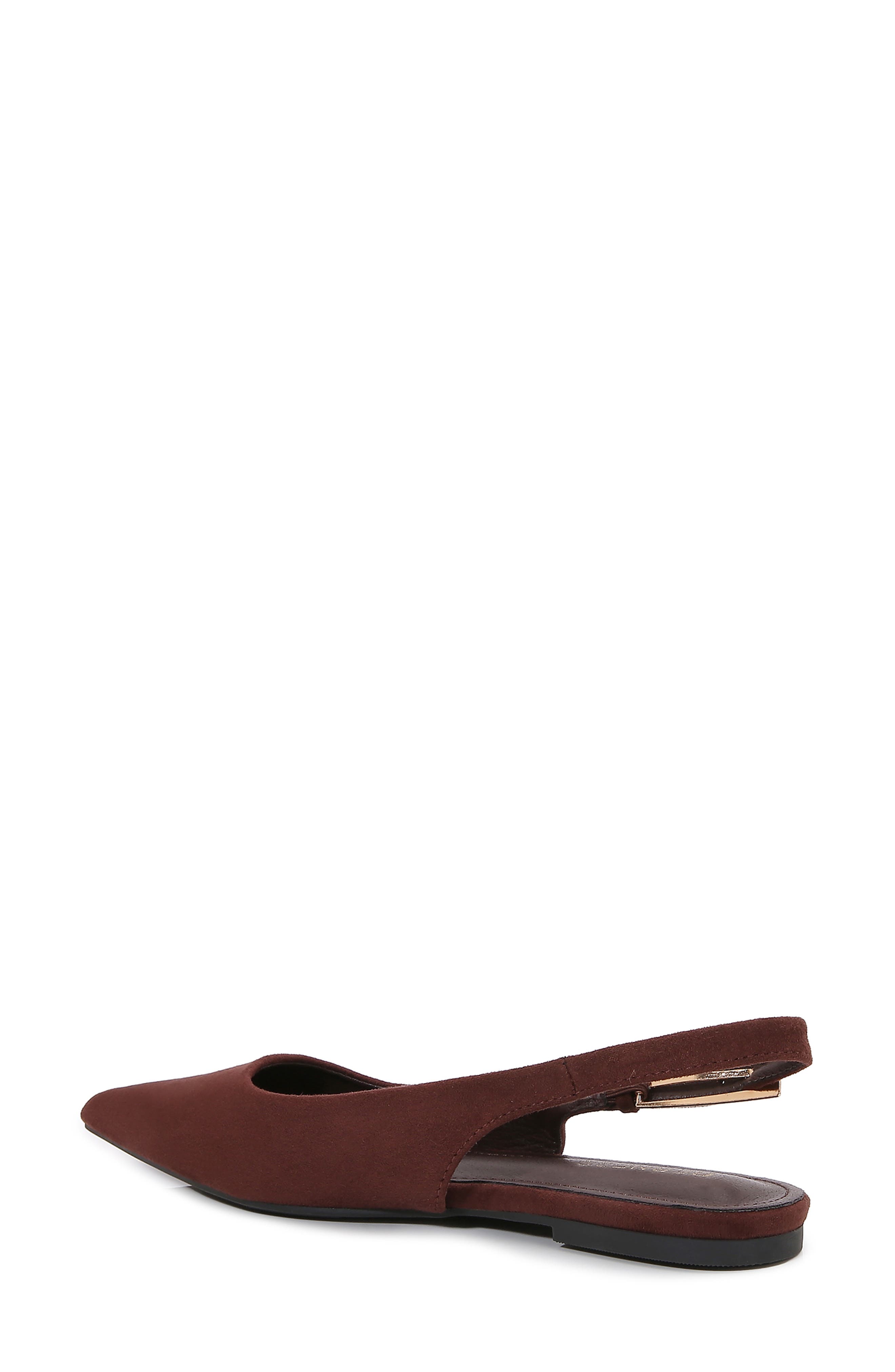 BERNESS Caitriona Pointed Toe Slingback Flat, Alternate, color, Brown